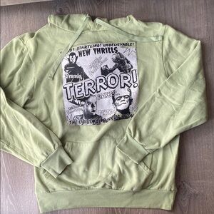 Universal Monsters Green Graphic Hoodie with Horror Print Size XL